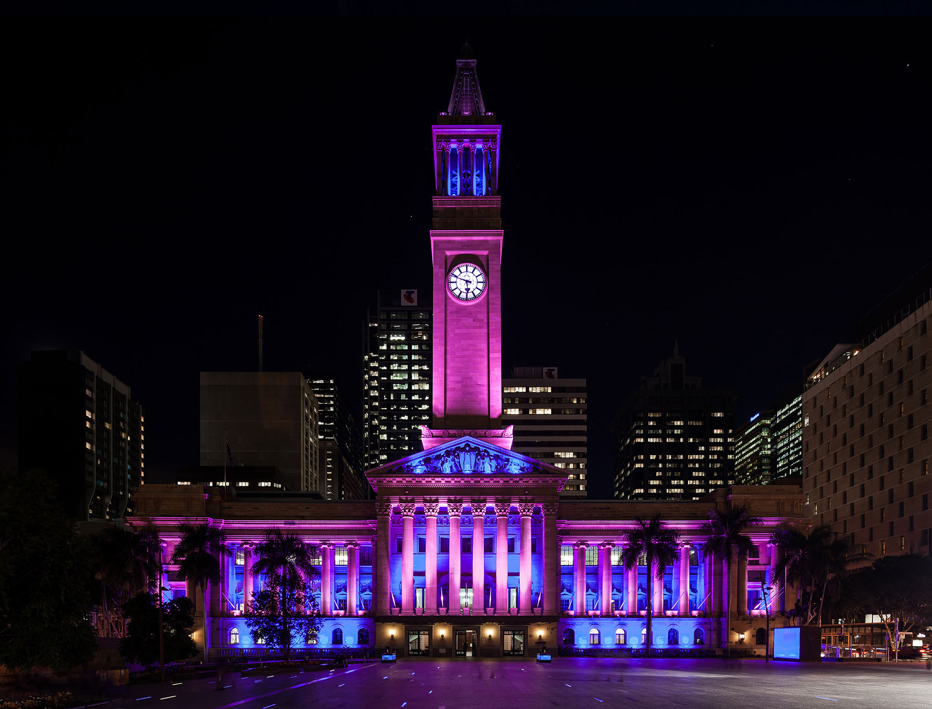 Brisbane City Hall illumination Case study Brisbane City Hall illumination Case study